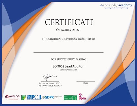 ISO 9001 Lead Auditor • The Knowledge Academy • Accredible ...