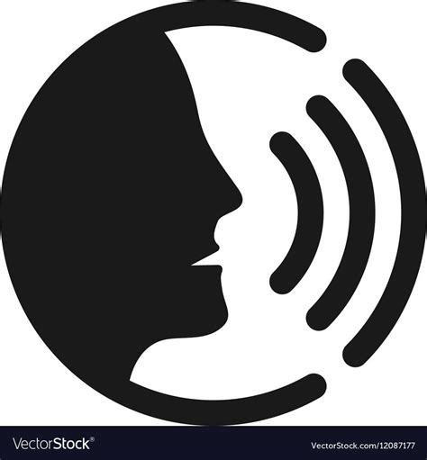 Voice command control with sound waves icon Vector Image , #AFF, # ...