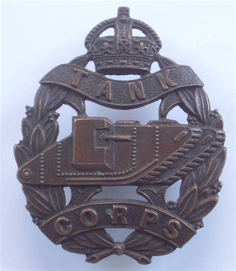 Tank Corps WW1 OSD bronze cap badge. in CAVALRY