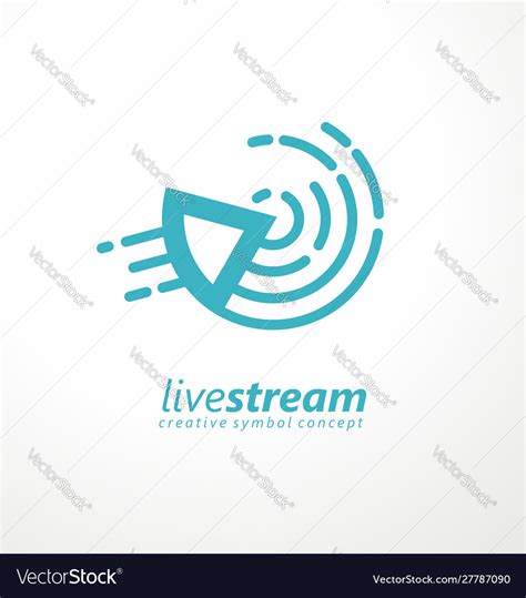 Live stream logo design idea Royalty Free Vector Image