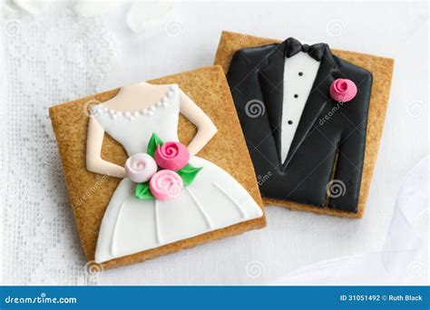 Bride and groom cookies stock photo. Image of conceptual - 31051492