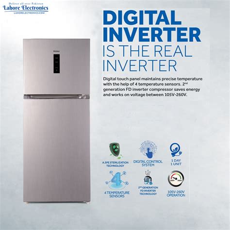 Haier Refrigerators HRF-306 IBSA Silver Inverter Metal Door 12 CF 306 – Onestopmall.pk