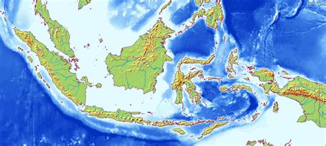 Large relief map of Indonesia | Indonesia | Asia | Mapsland | Maps of ...