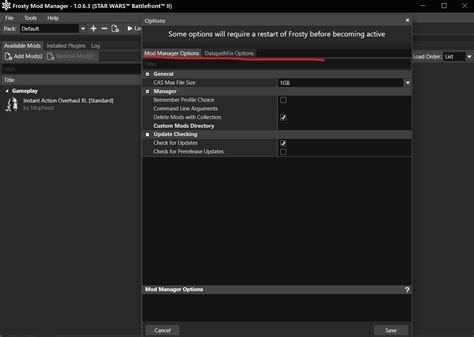 Frosty Mod Manager options not showing "Launch Options" : r/BattlefrontModding