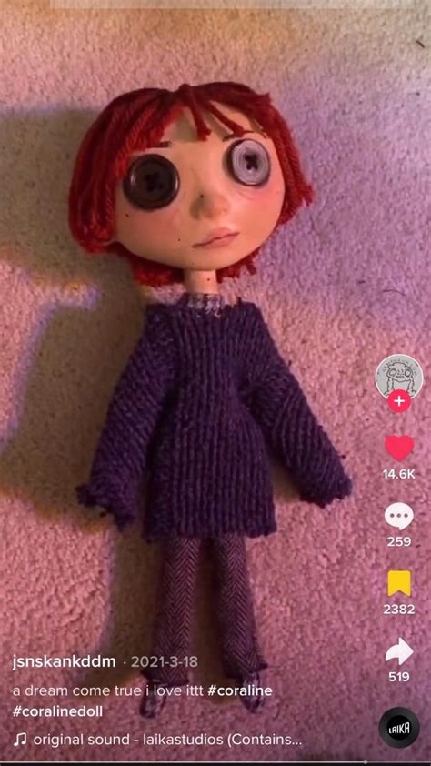 coraline doll | Coraline doll, Art dolls handmade, Diy doll