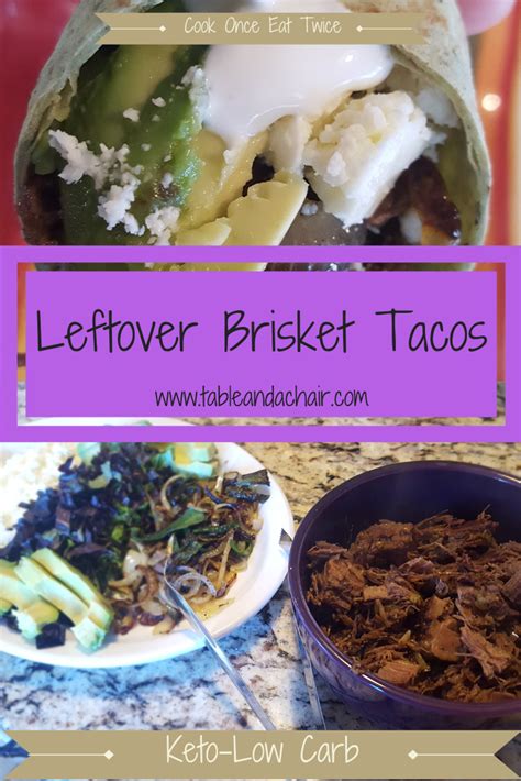 Leftover Brisket Tacos | Table and a Chair Keto Beef Recipes, Low Carb Recipes Dessert ...