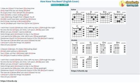 Hợp âm: How Have You Been? (English Cover) - Eric (周興哲) - cảm âm, tab guitar, ukulele - lời bài ...