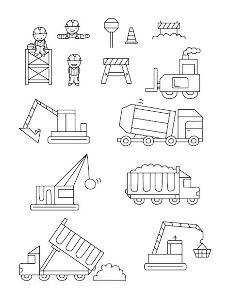 Premium Vector | Construction workers and verhicles vector illustration