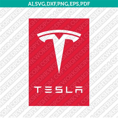 Tesla Logo SVG Silhouette Cameo Cricut Cut File Vector Png Eps Dxf ...