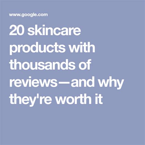 20 skincare products with thousands of reviews—and why they're worth it | Skin care, Simple ...