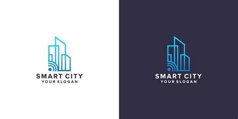 Premium Vector | Smart city logo design