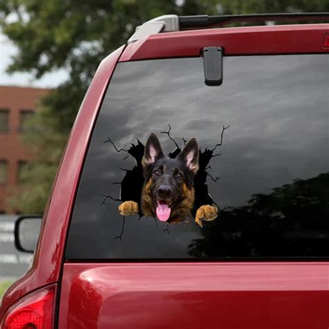 Funny German Shepherd Dog Sticker Cute Funny Car Sticker Gift Ideas Fo ...