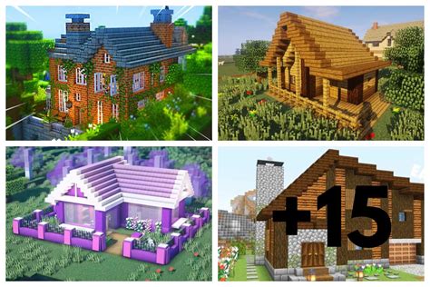 +15 impresionantes diseños de casas de campo en Minecraft. - Casas de Campo