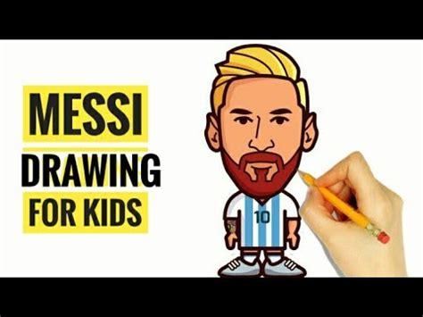 How to Draw Lionel Messi from Barcelona football club - YouTube