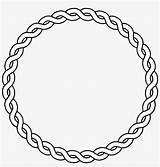 Clipart Rope Circle Black White Line Art Coloring  With Design sketch template