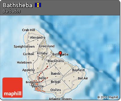 Free Shaded Relief 3D Map of Bathsheba