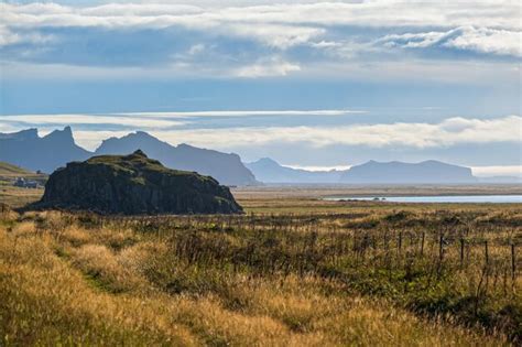 Premium Photo | View from highway road during auto trip in iceland ...