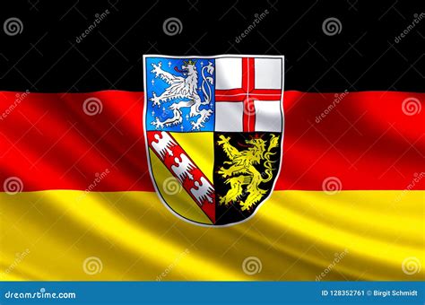 Saarland Germany Flag Illustration Stock Illustration - Illustration of ...