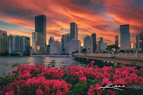 Downtown Miami from Brickell Key During Sunset | HDR Photography by Captain Kimo