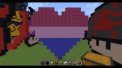 minecraft bisexual heart pride flag - YouTube