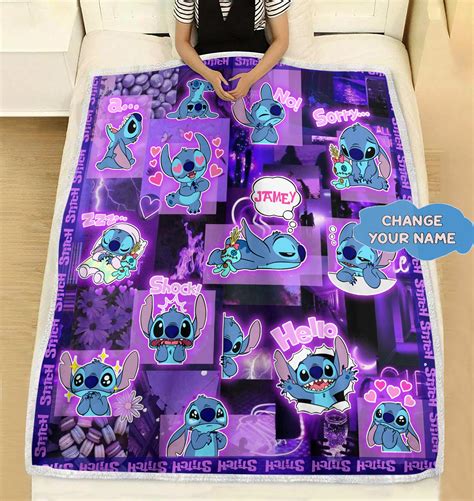 Personalized Disney Stitch Fleece Blanket | Disney Lilo and Stitch ...