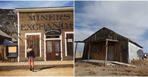 two pictures side by side one has a building and the other has a woman ...