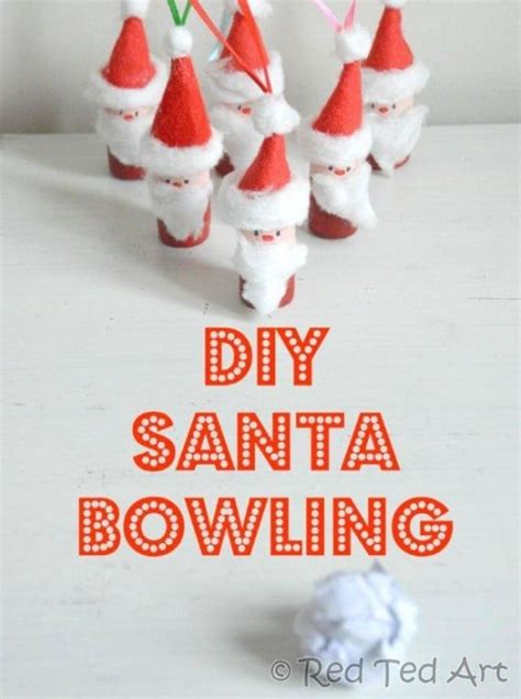 Easy Santa Corks Ornaments (& Santa Bowling) - Red Ted Art's Blog