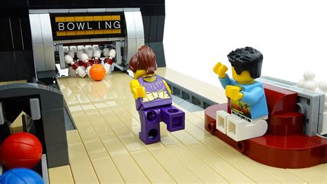 This LEGO Bowling Alley Has a Working Pinsetter and Ball Return