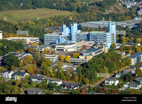 Aerial view, Siegen University, Campus, College, Haardter Berg, Siegen ...