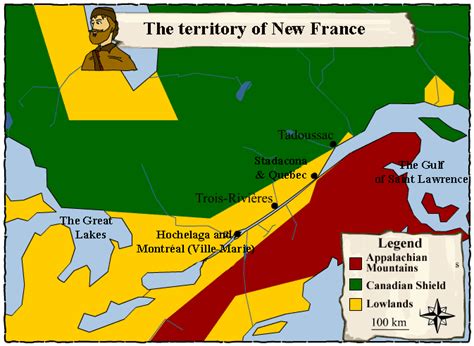 New France around 1645 and 1745 - Societies and Territories