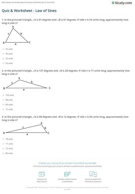 Law Of Sines Worksheet - Zipworksheet.com