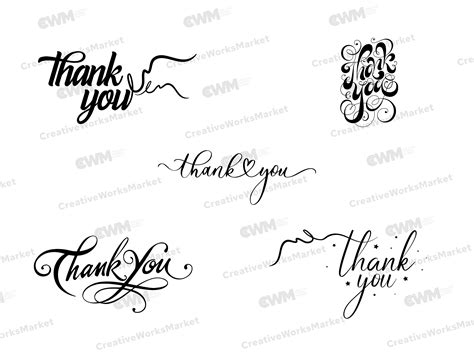 20 Thank You SVG Thank You Cut Files for Cricut Silhouette Files Thank ...