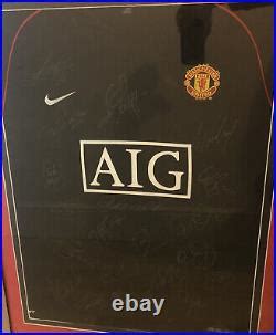 Manchester United Signed Shirt 07/08 Double Winners | Signed Manchester ...