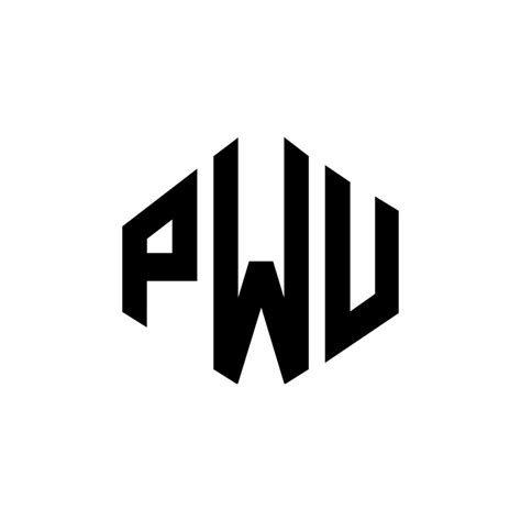 PWU letter logo design with polygon shape. PWU polygon and cube shape logo design. PWU hexagon ...