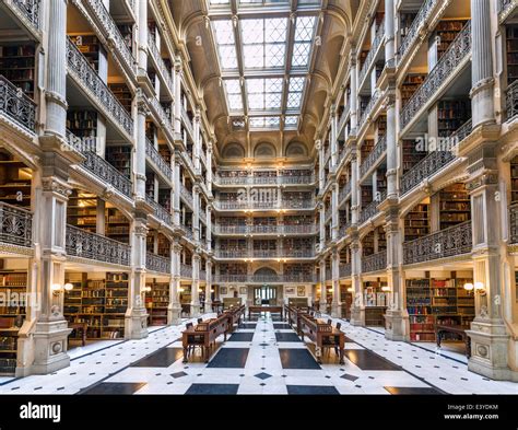 George Peabody Library Johns Hopkins University Baltimore Maryland Usa ...