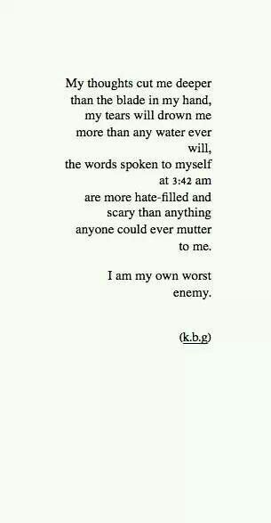 My Own Worst Enemy Quotes. QuotesGram