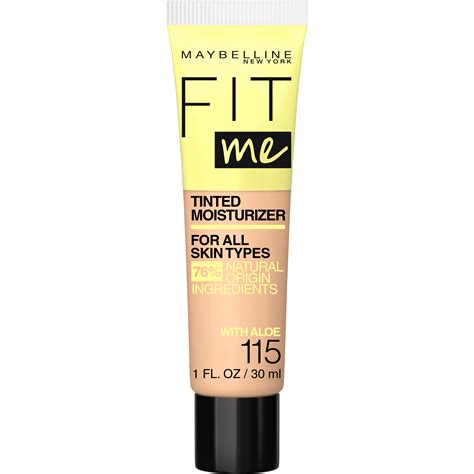 Maybelline Fit Me Tinted Moisturizer, Natural Coverage, Face Makeup, 115, 1 fl. oz. - Walmart.com