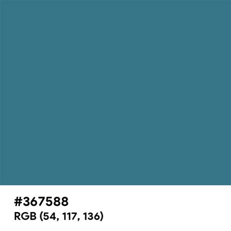 Teal Blue color hex code is #367588