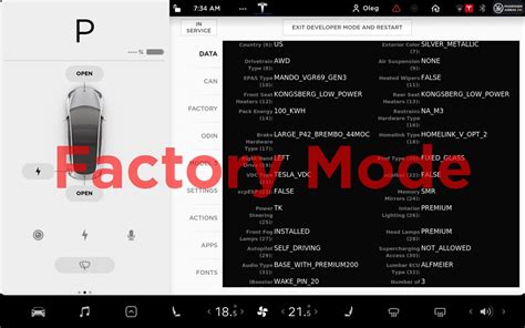 Tesla Model 3 with 100 kWh battery reference spotted in Factory Mode leak