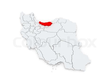 Map of Mazandaran. Iran. | Stock image | Colourbox