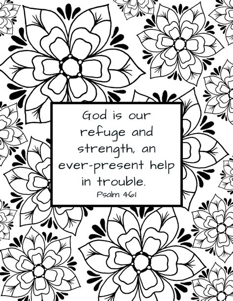 Bible Verse Coloring Page For Kids Bible Verse Coloring Page Psalm 61:2 Printable Coloring ...