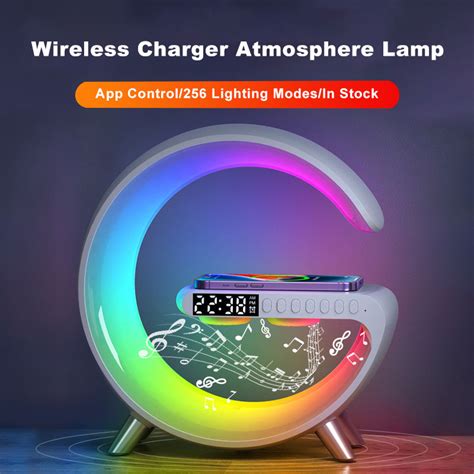 Intelligent Atmosphere Lamp Bluetooth Speaker Wireless Charger Bedside Lamp Sunrise Wake-up Lamp ...