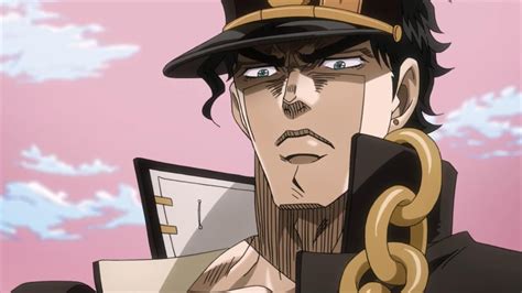 an anime character holding a piece of paper and looking at something in his hand while wearing a hat