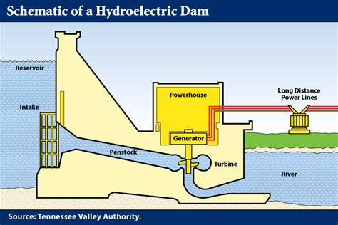 Diagram of a Hydroelectric Dam | View Exhibit 19-1: Schematic of a Hydroelectric Dam in Text ...