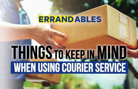 Things to keep in mind when using courier services - Errandables