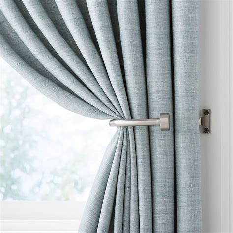 Matte Black Curtain Tie Backs, Set of 2 + Reviews | Crate & Barrel ...