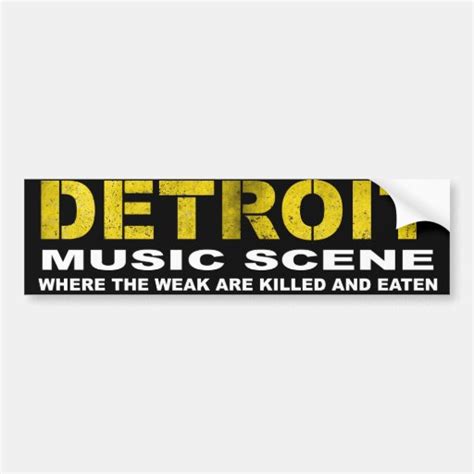 Detroit music scene bumper stickers | Zazzle