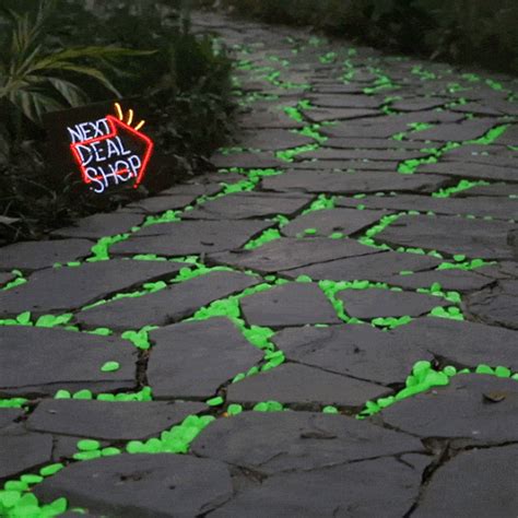 Glow-in-the-Dark Garden Pebbles in 2020 | Garden paths, Bird fountain, Recycled concrete