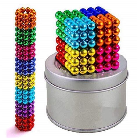 Kids Round Magnetic Stainless Steel Solid Balls , 216 Pcs (Multicolor ...