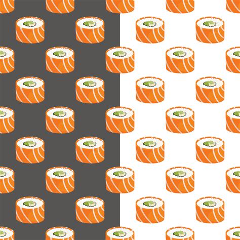 Sushi seamless pattern, Asian Food, Japanese sushi background 20441028 ...